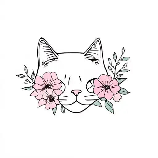 Cats And Flowers