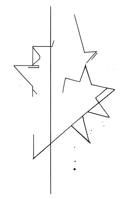 Stars Line Art