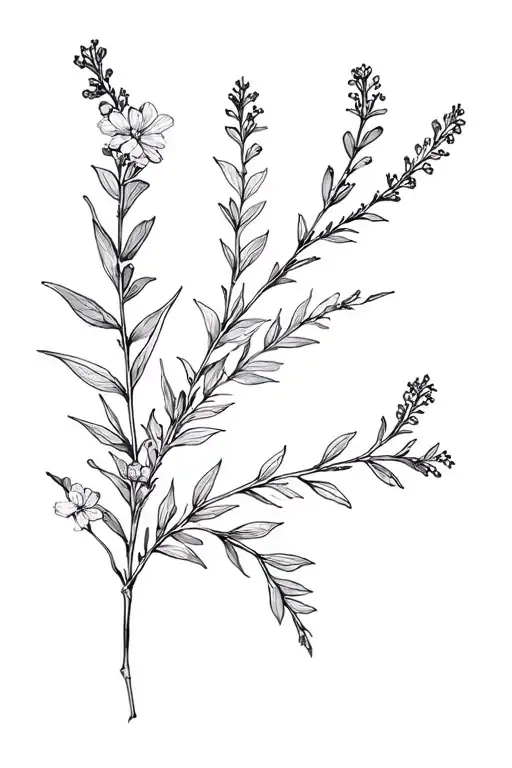 Leptospermum And Hardenbergia Flower Twisted Bundle