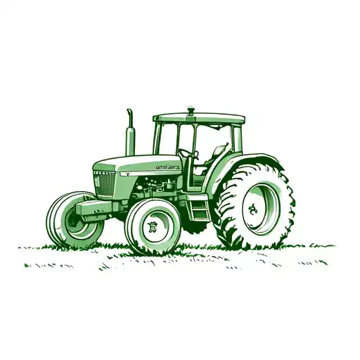 John Deere Tractor With Merigolds