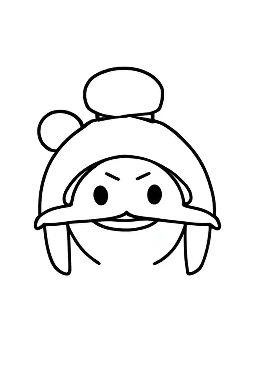 Koro Sensei Head With Luffys Hat