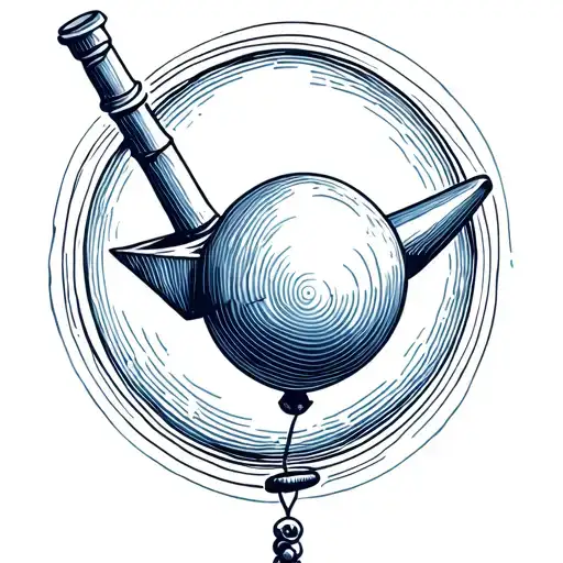 Serotonin Molecule With An Anvil Inside Attached To A Ballon