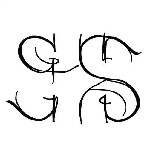 Family Initials Intertwined G T S E