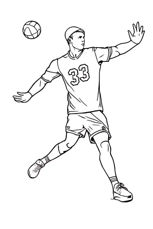 Handball Player And Number 33