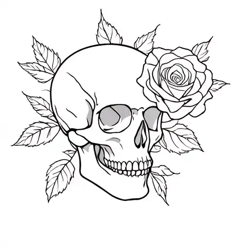 Skull And Rose