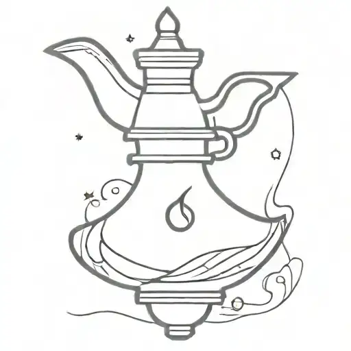 Genie Lamp And Space Themed