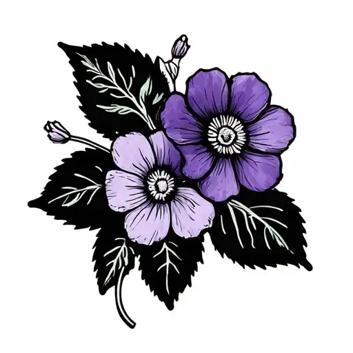 Violet And Primrose Bouquet Small