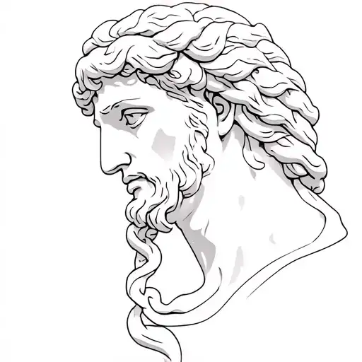 Greek Statue Asclepius Head