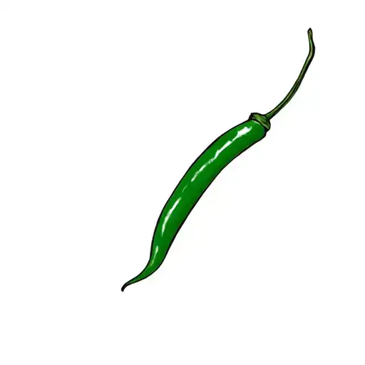 Green Chili Tattoo Design