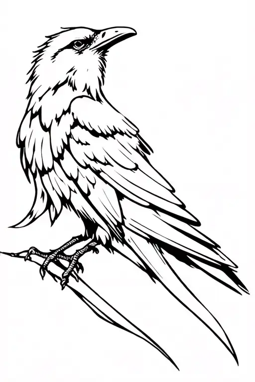 A Simple Raven In Ancient Style