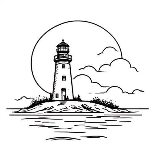 A Lighthouse On An Island