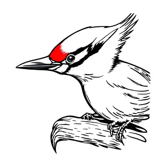 Pileated Woodpecker Pecking