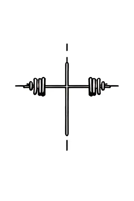 Cross Barbell Intertwined