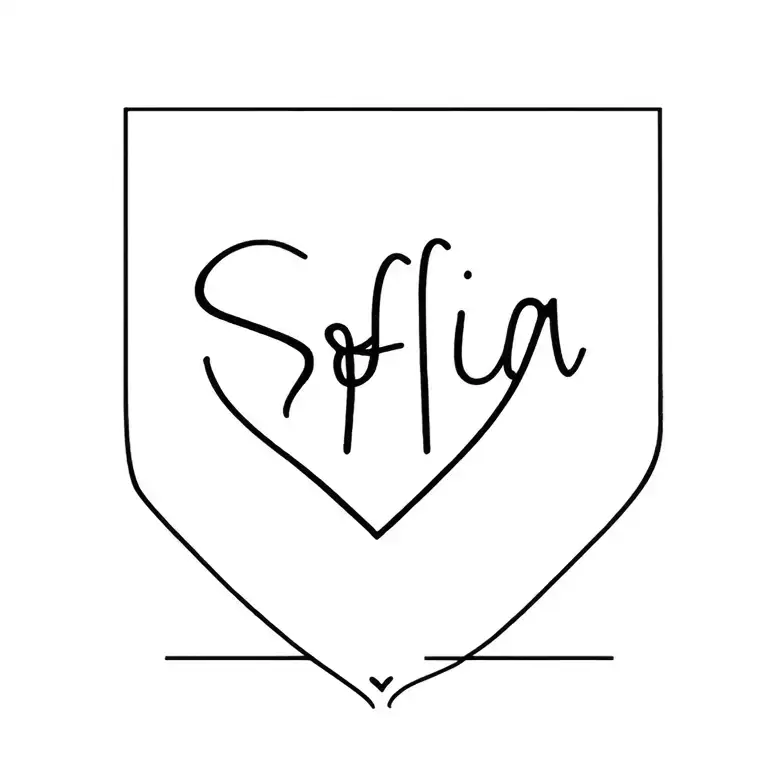 Sofia Name With A Heart