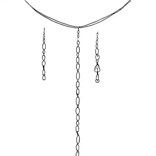 Fine Line Chain With Loops And Hanging Pieces