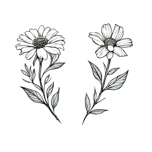 September And August Birth Flower Intertwined