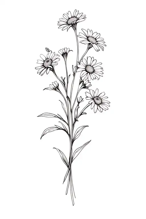 Aster And Daisy Flower Bouquet