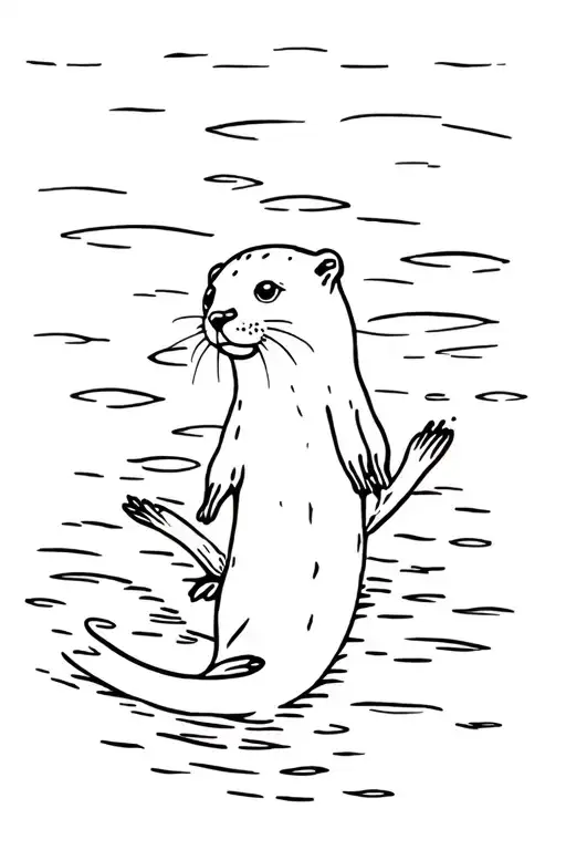 River Otter Swimming