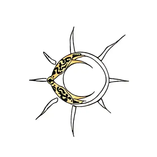 Symbolic Frog Sun Moon Rising