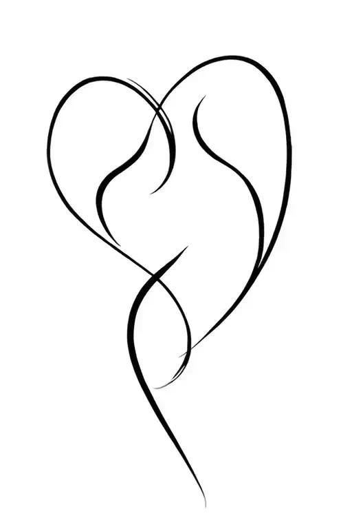 Mother And Child Symbol Intertwined