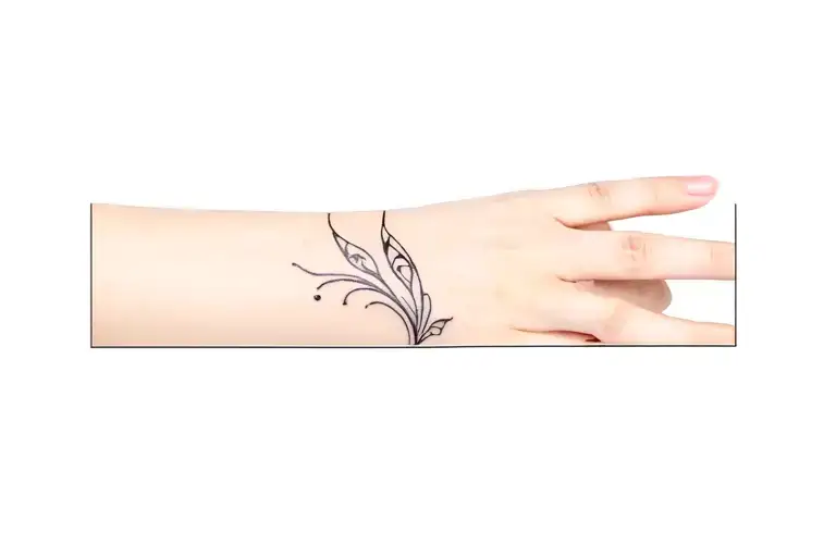 Dainty Tattoo With A Lot For Woman In Hand Wrist Tribal Fineline