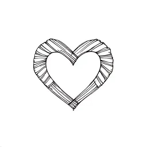 Heart Surrounded With Bandage Lines
