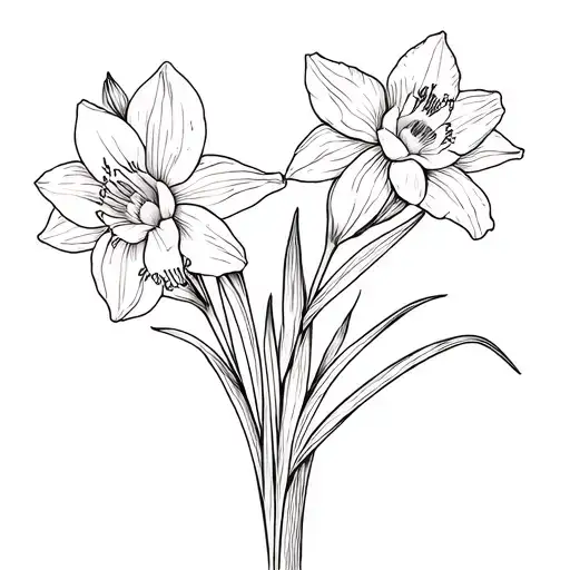 Daffodil And Gladiolus Flower Bouquet