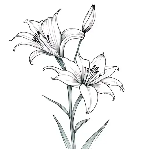 Spider Lily Flowers Tattoo idea