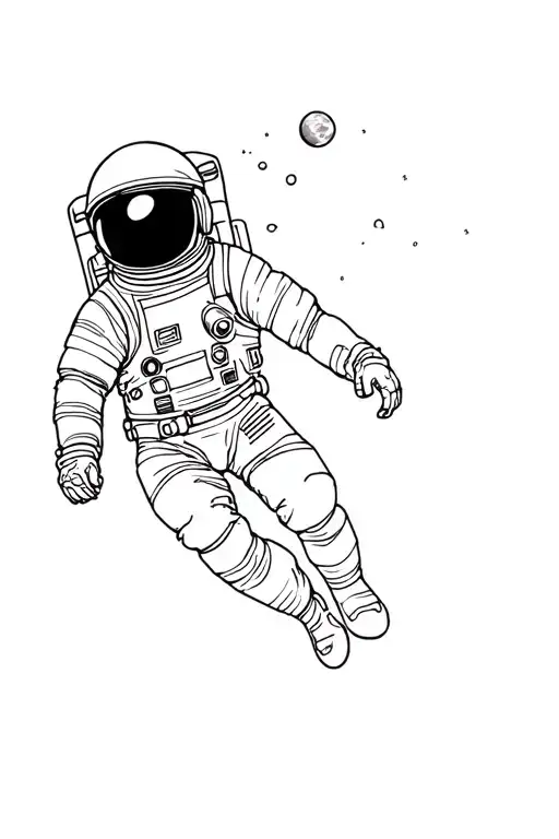 Astronaut Floating In Space