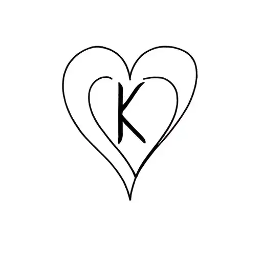 K With C Heart Shape Inside Representing The Client's