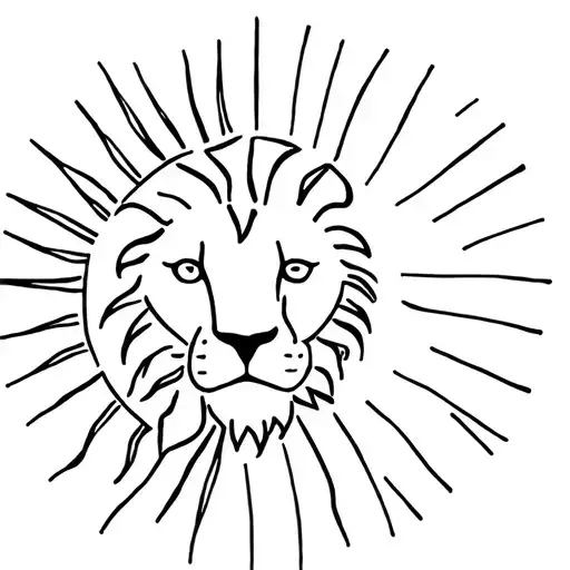 Lion And Sun Symbol