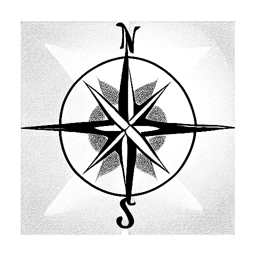 Compass Rose And Tulip