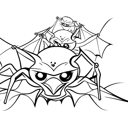 Group Of Bats Flying