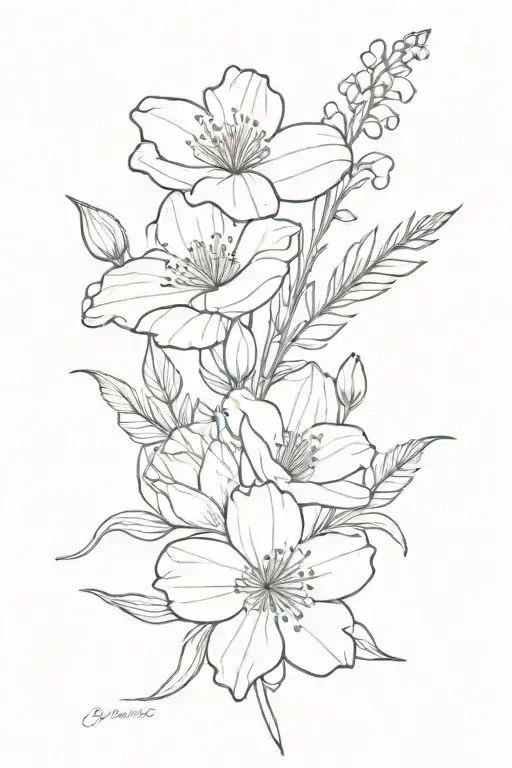 Bouquet Of Birth Flowers