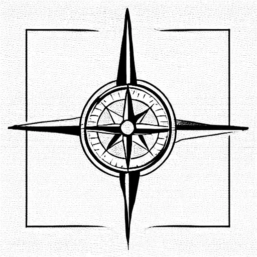 Compass With Sail As Needle