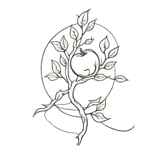 Tribal Apple Tree Branch