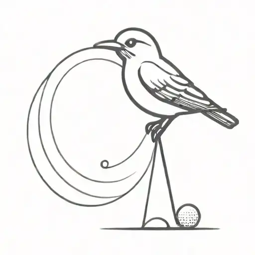Bird On Golf Tee
