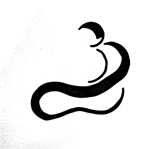 Snake With Moon