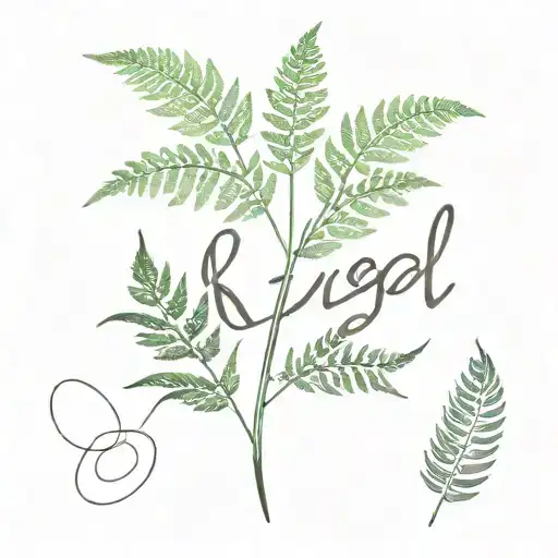 Fern Plant And The Word Ikigai