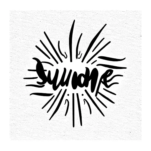 Text Saudaqe With Sun Strokes