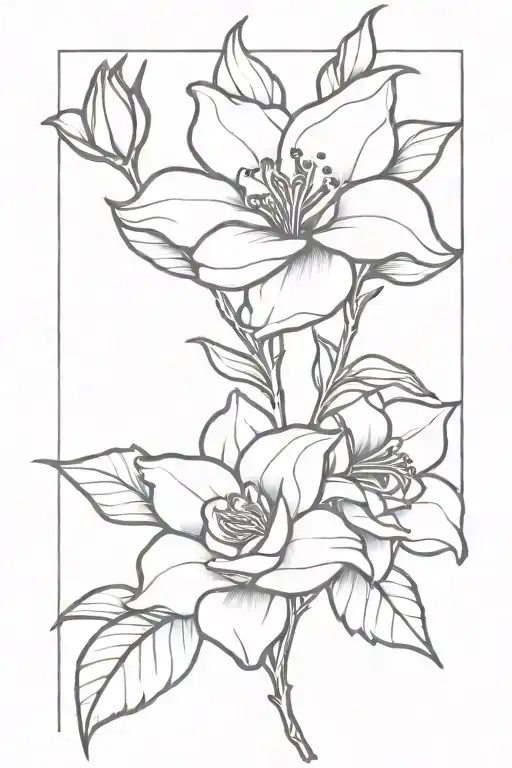 Rose And Lily Stem Wrapped