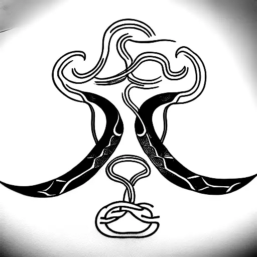 Yggdrasil With The Midgard Serpent Coiled Around It