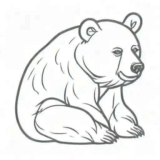 Teady Bear With Bushy Beard Sitting Alone