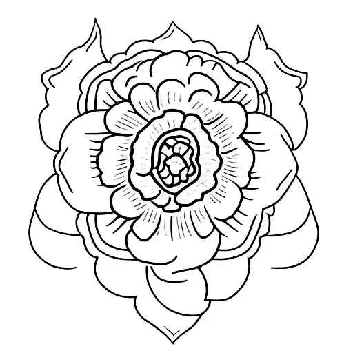 Marigold Tattoo Under Right Breast