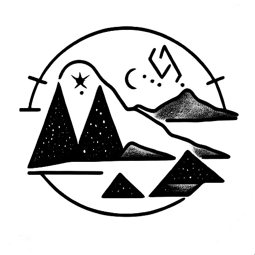 Mountains With Zodiac Sign Libra
