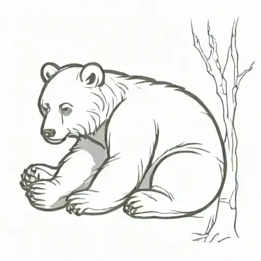 Teady Bear With Bushy Beard Sitting Alone