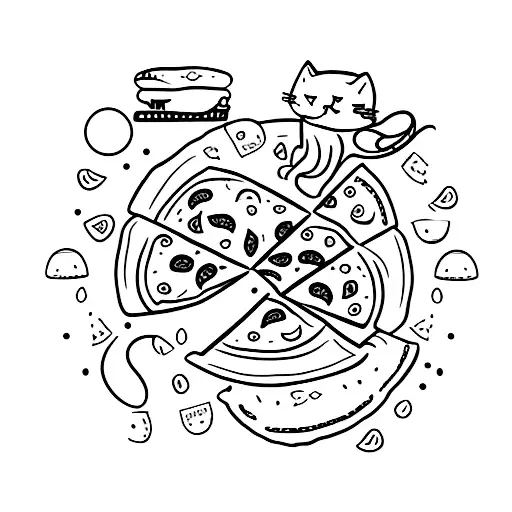 Cat With Pizza