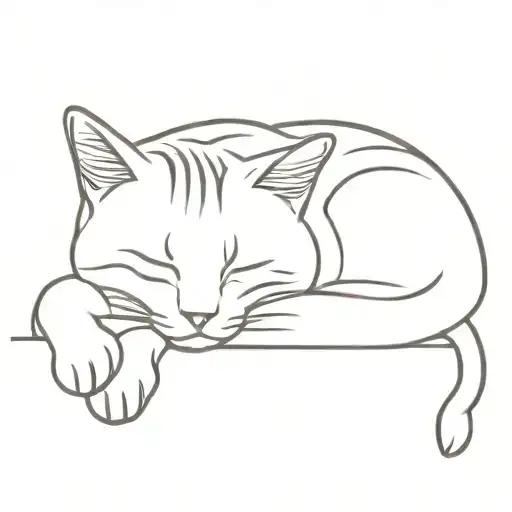 Tabby Cat Sleeping