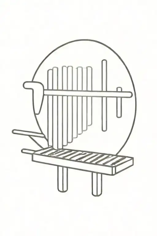 Marimba Line Art