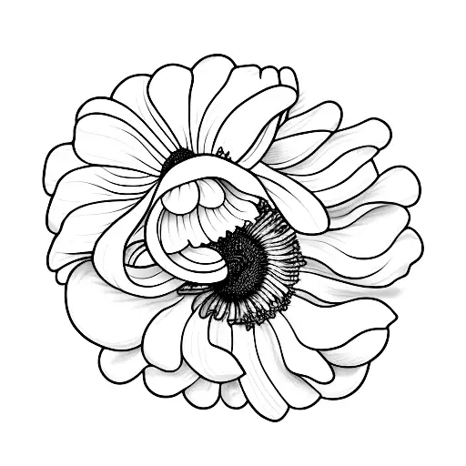 Black And White Anemone